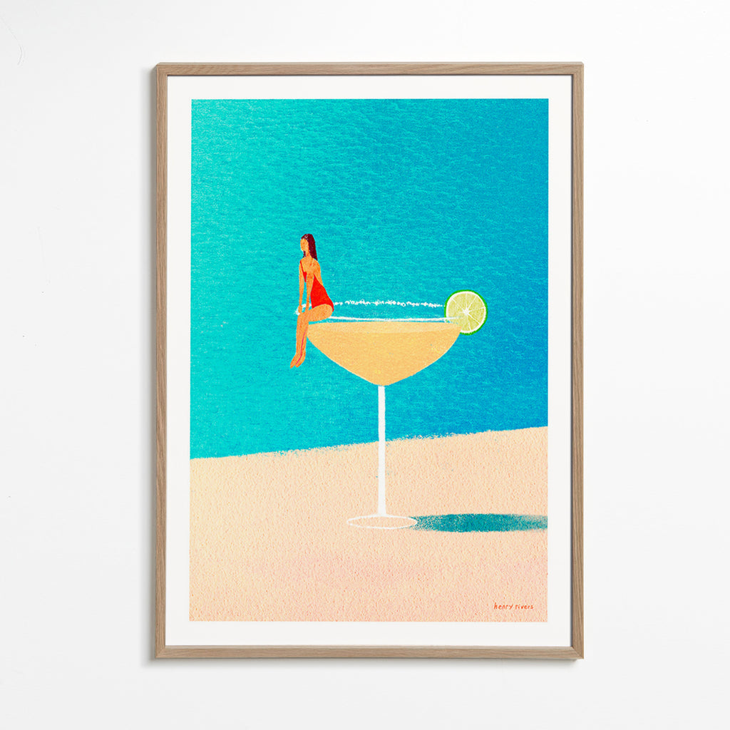 Kökskonst: Margarita i glas illustration – Oak Frame