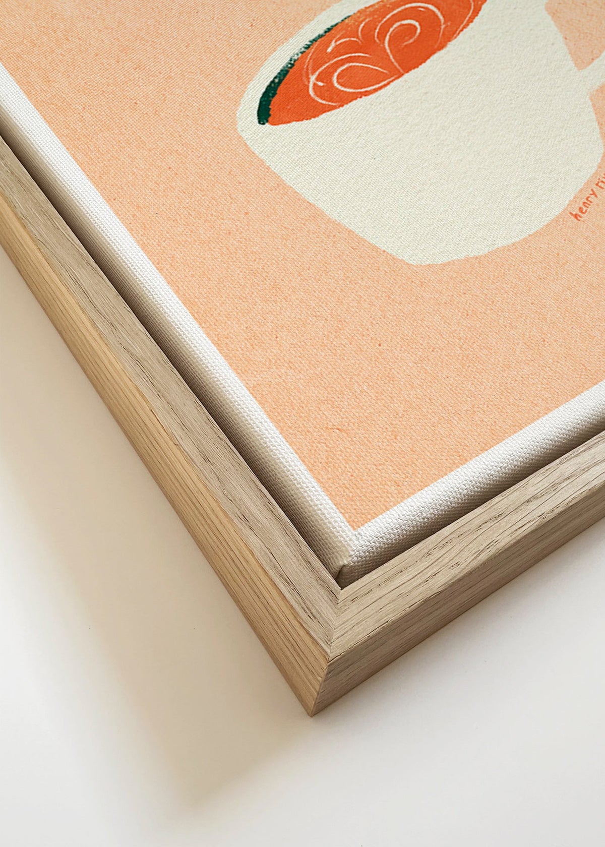Kökskonst med kopp och simmare – Canvas detail