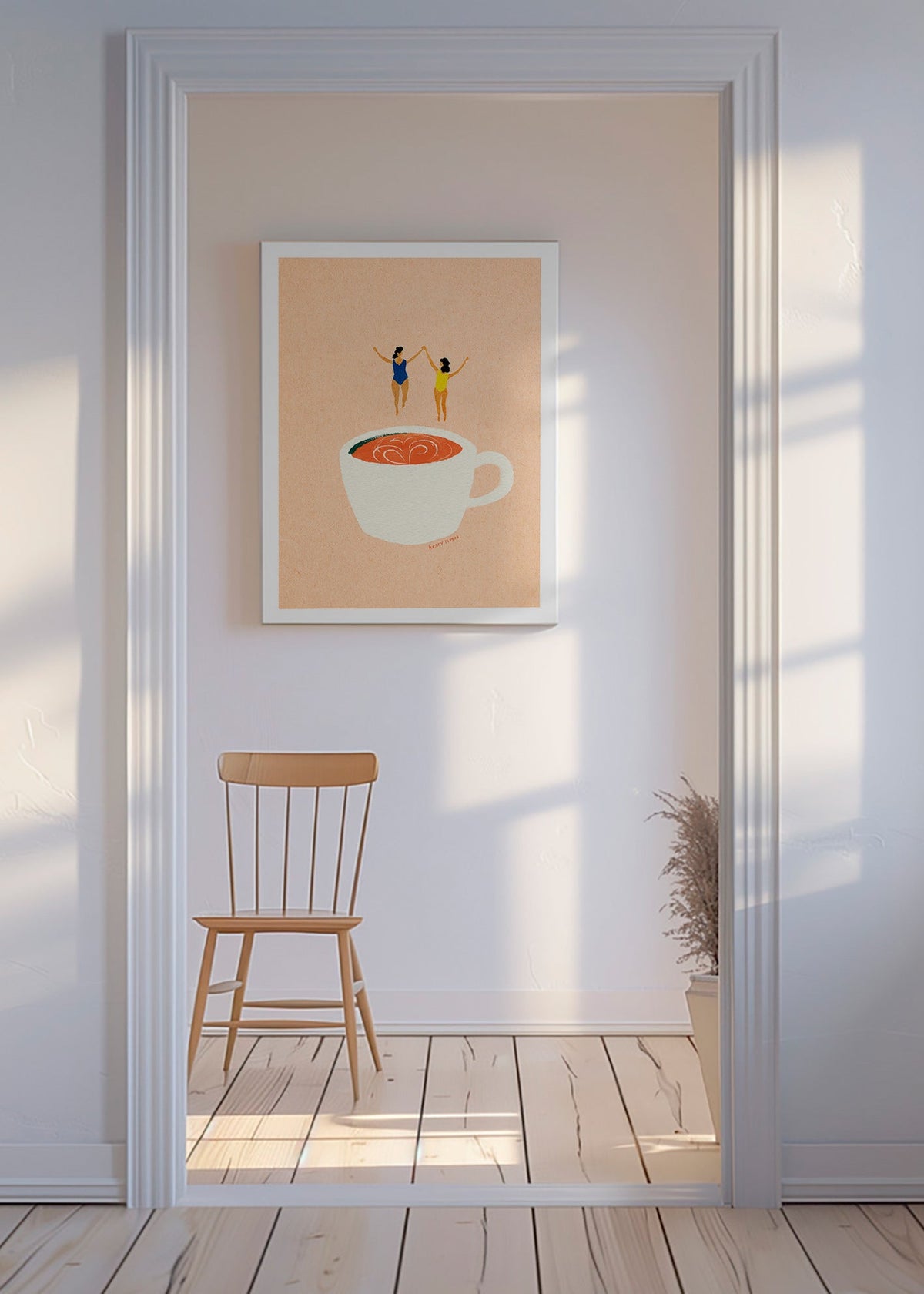 Kökskonst med kopp och simmare – Canvas