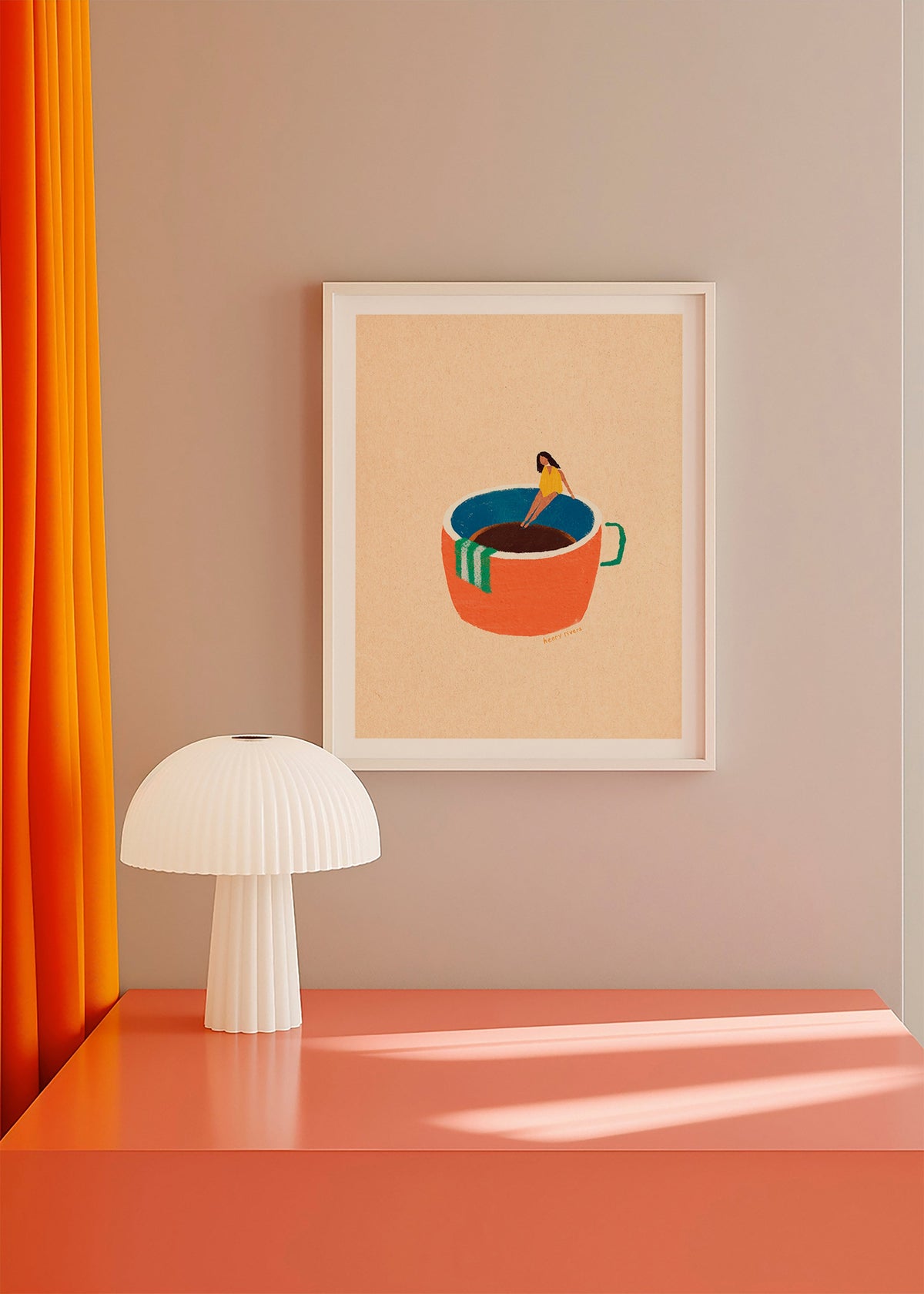 Kökskonst med illustrerad kaffekopp och figur – Product2