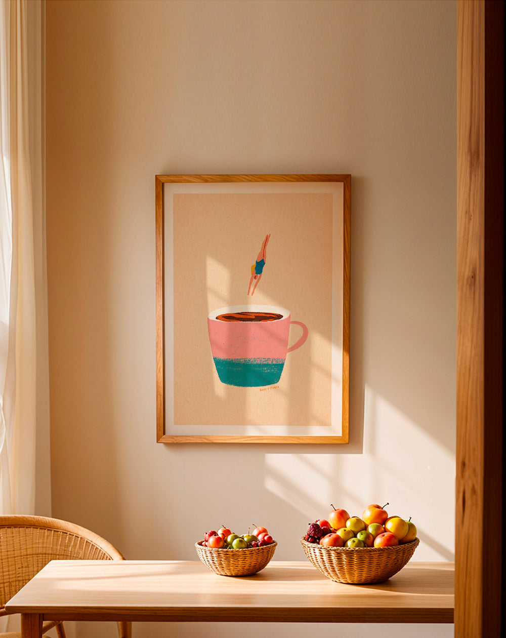Kökskonst med rosa kopp och dykare – Product1