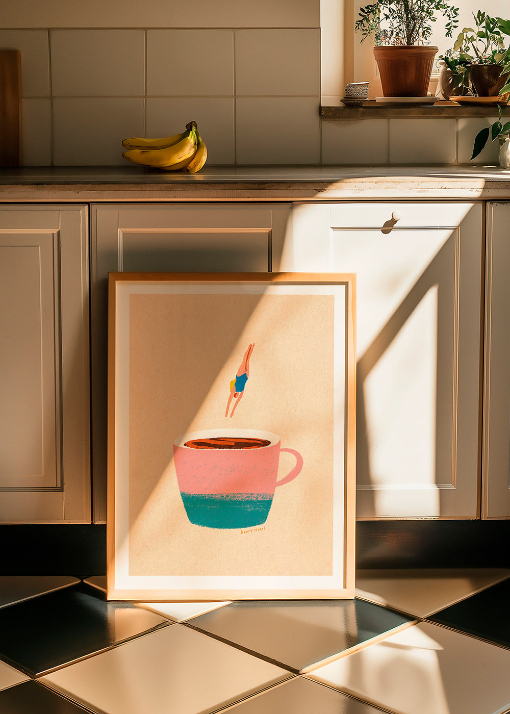 Kökskonst med rosa kopp och dykare – Product2