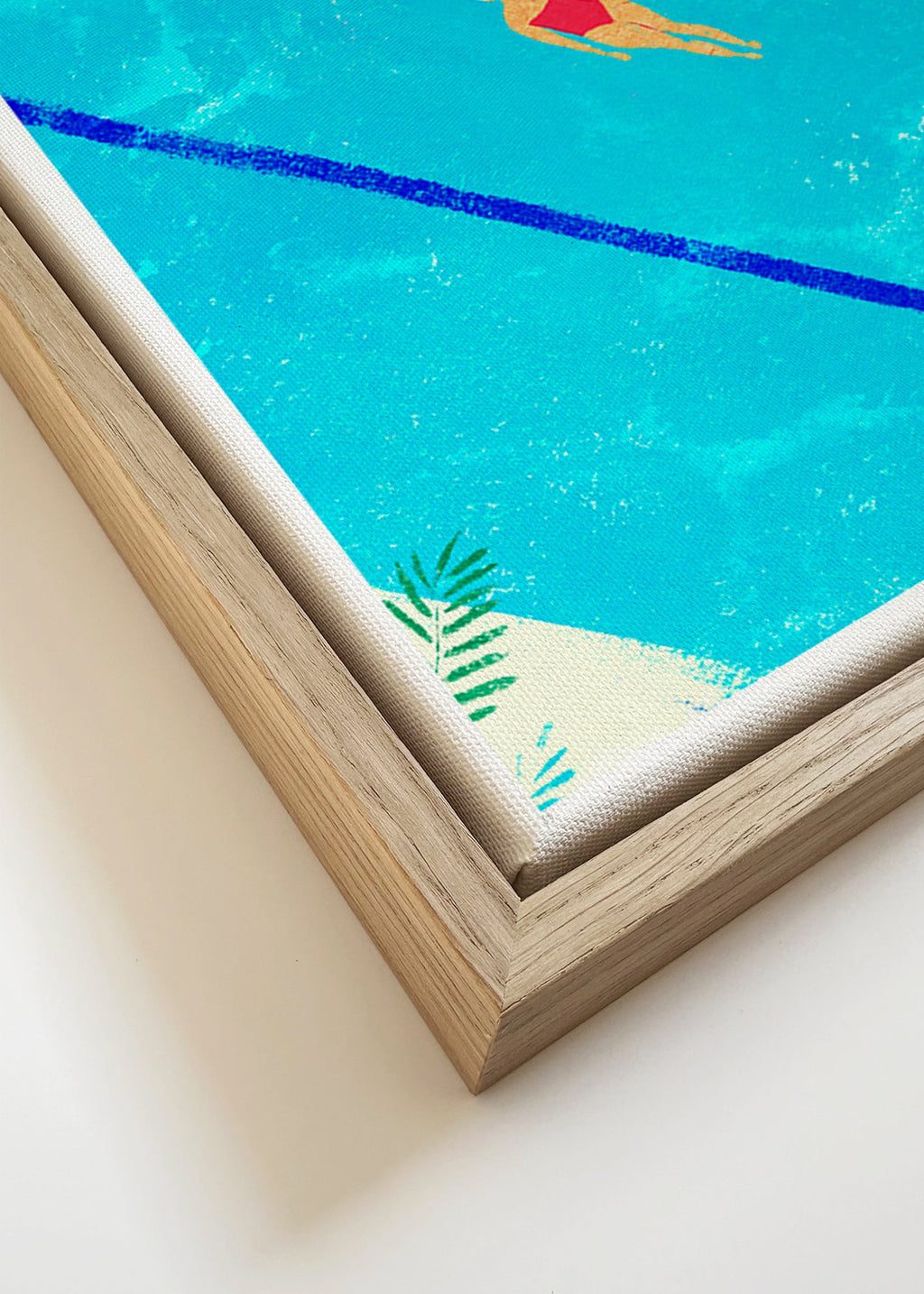 Illustration simmare i pool – Canvas detail