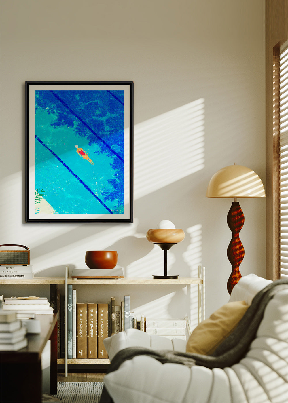 Illustration simmare i pool – Canvas1
