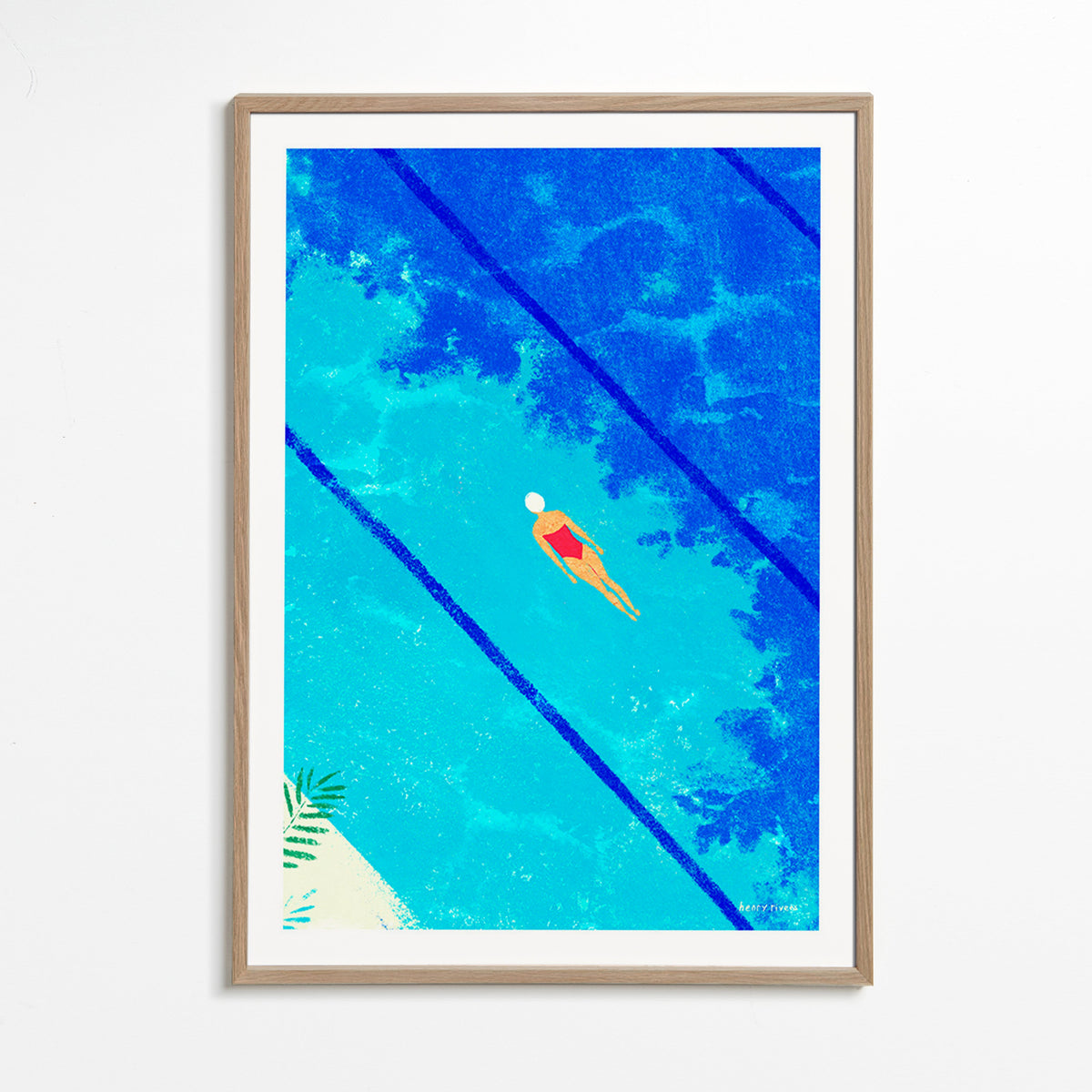 Illustration simmare i pool – Oak Frame