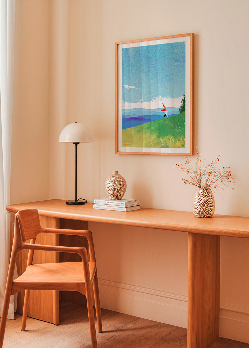 Landskapskonst med handstående på kulle – Product3