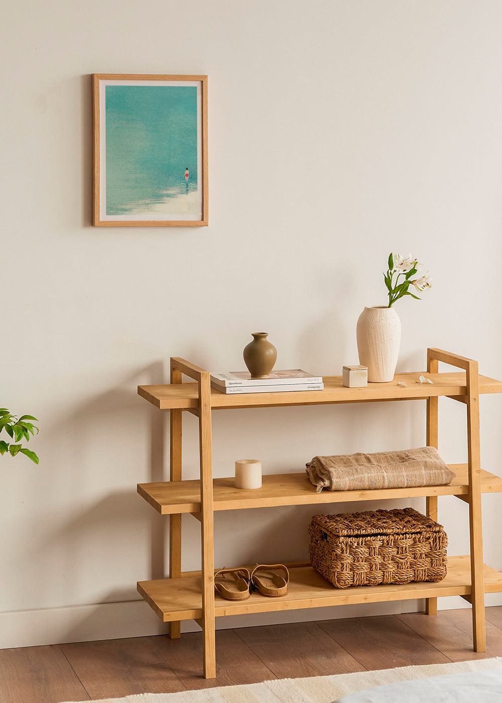 Landskapskonst: badare vid lugn horisont – Product3