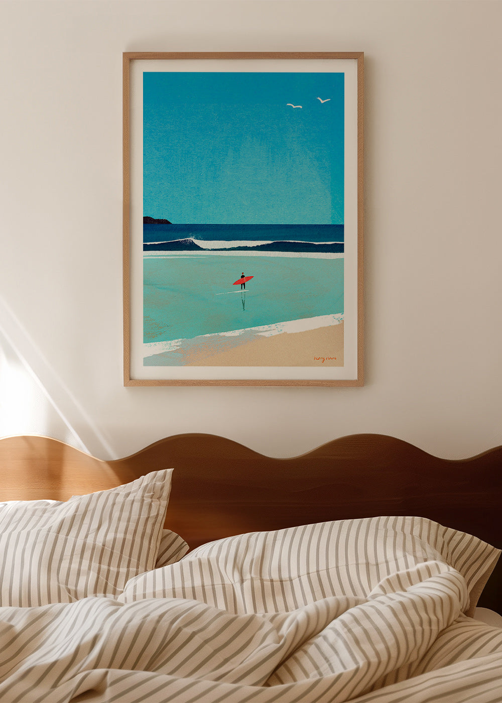 Sportkonst: surfare vid stranden – Product1