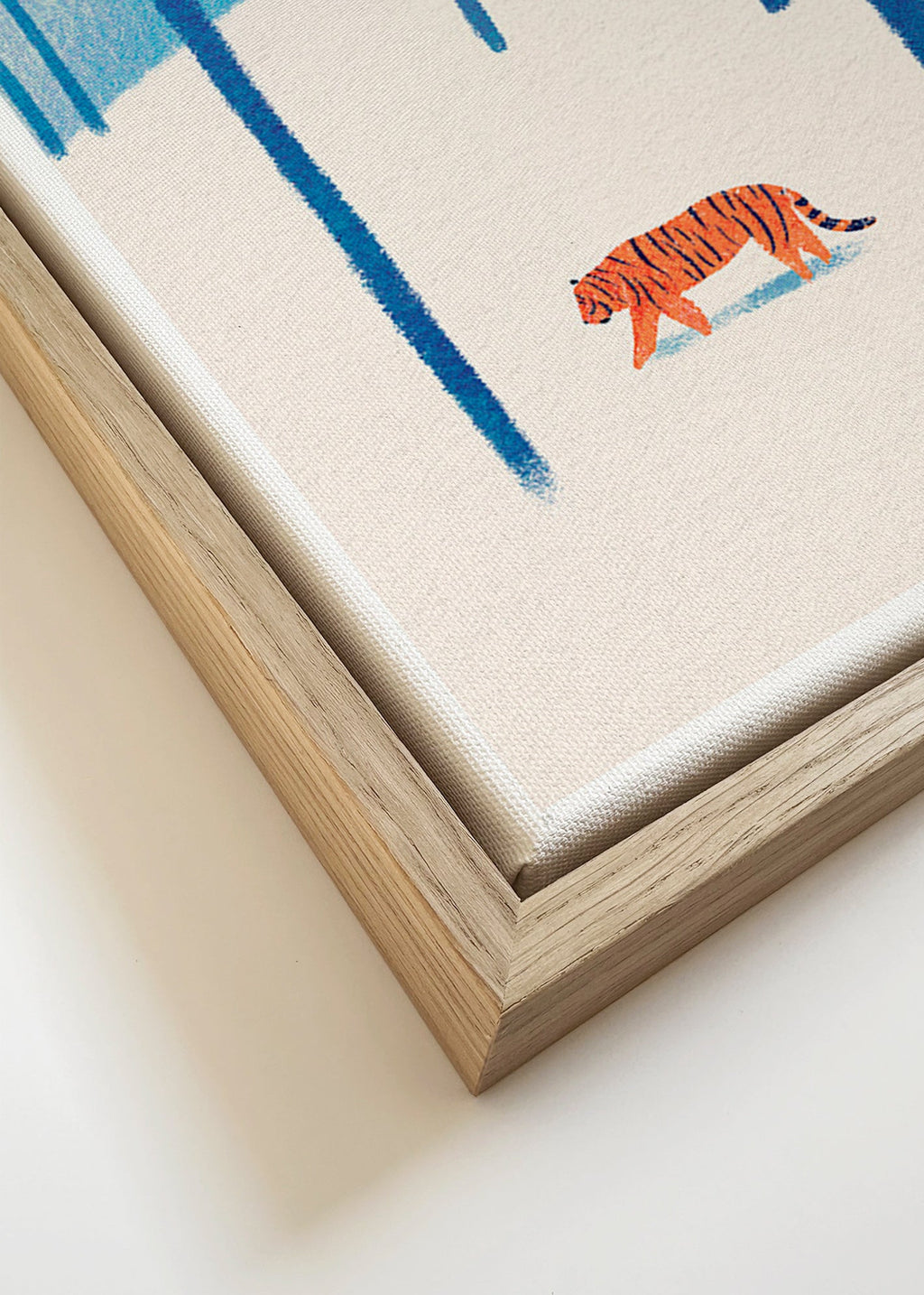 Tavla tiger i snön – Canvas detail