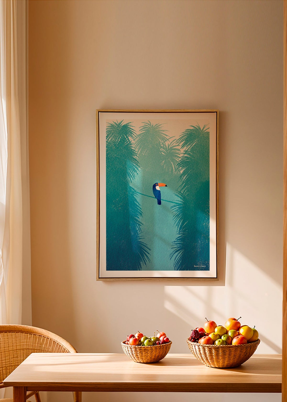 Tukan på tropisk gren tavla – Canvas2