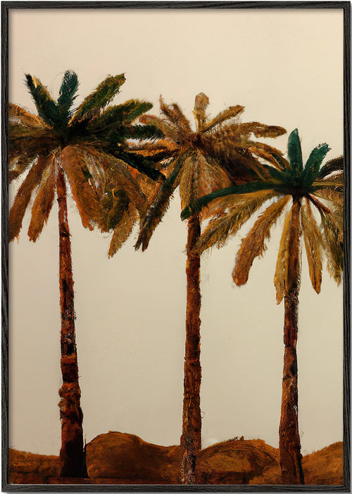 Botanisk poster: palmer i trio