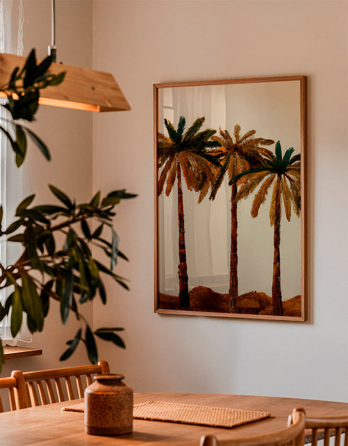 Botanisk poster: palmer i trio