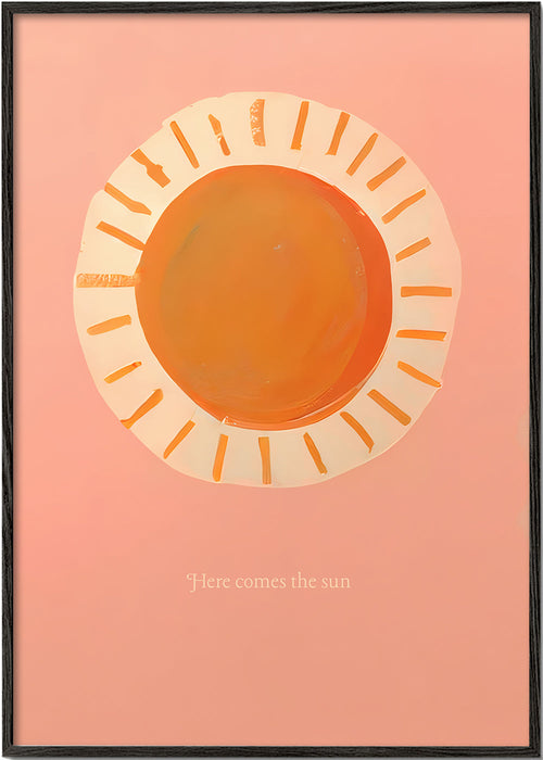 Illustration sol minimal rosa