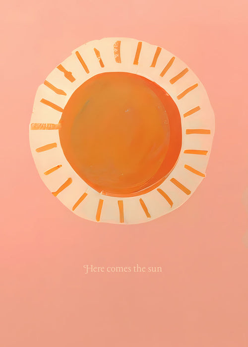 Illustration sol minimal rosa