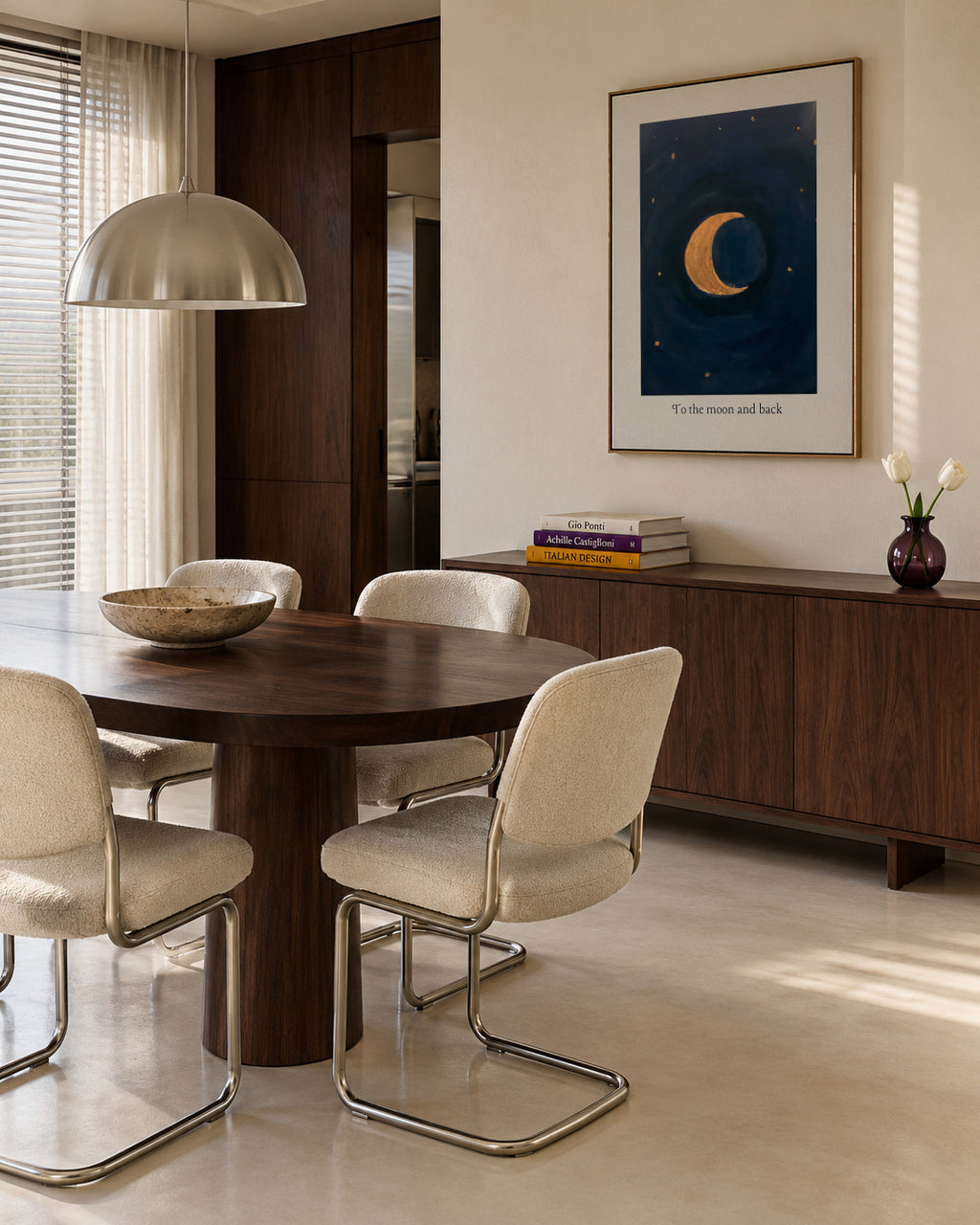 To the moon and back - Framed canvas in an interior