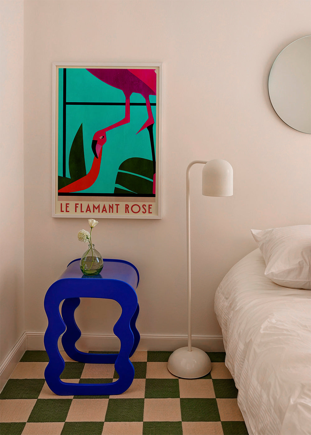 Affisch rosa flamingo grafisk