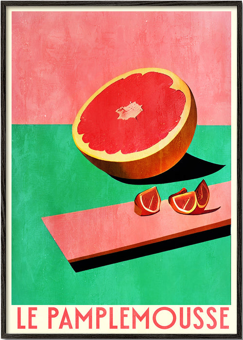 Kökskonst grapefrukt poster i vintage-stil