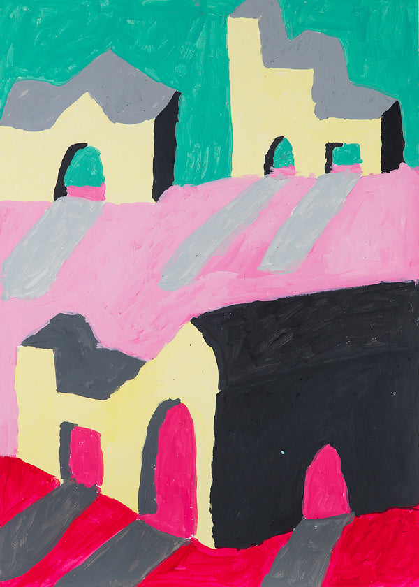 Illustration geometriska hus