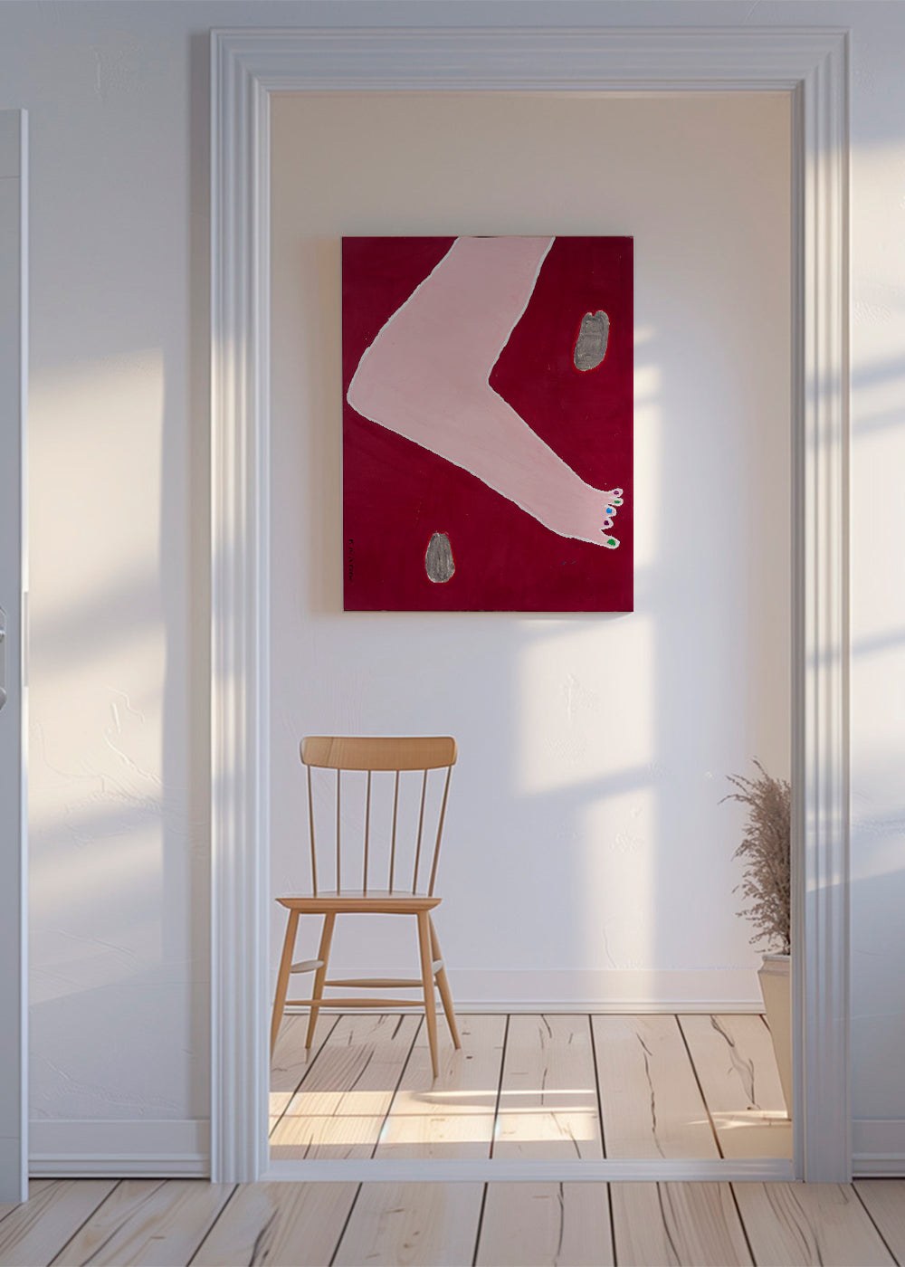 Illustration fot minimalistisk på vinröd bakgrund
