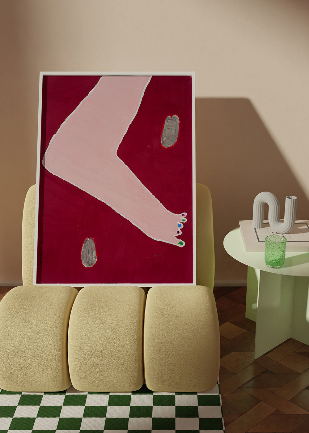 Illustration fot minimalistisk på vinröd bakgrund