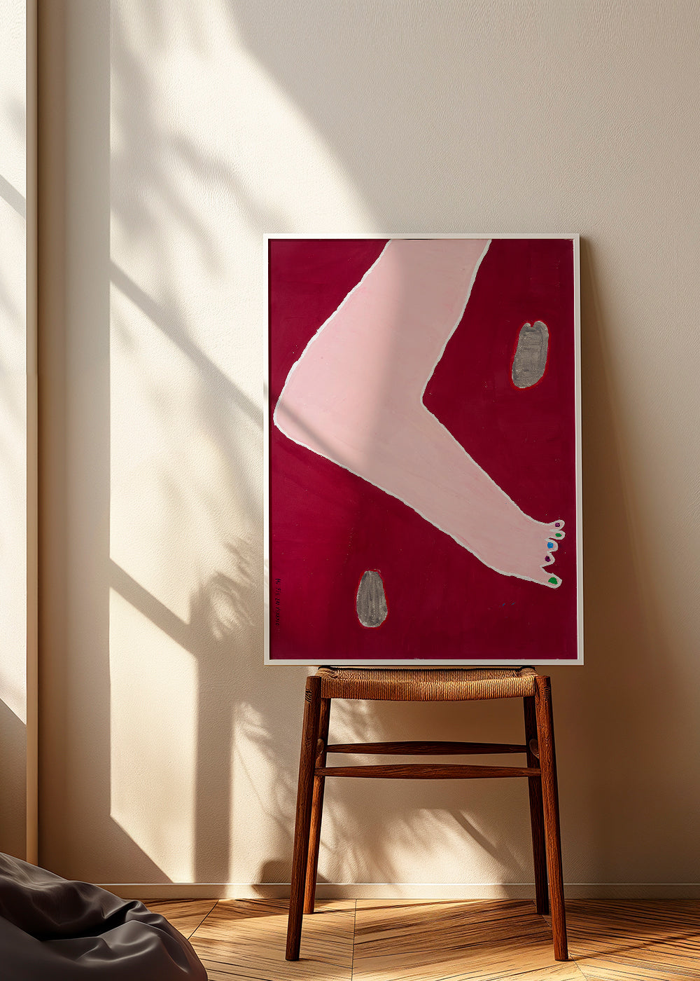 Illustration fot minimalistisk på vinröd bakgrund