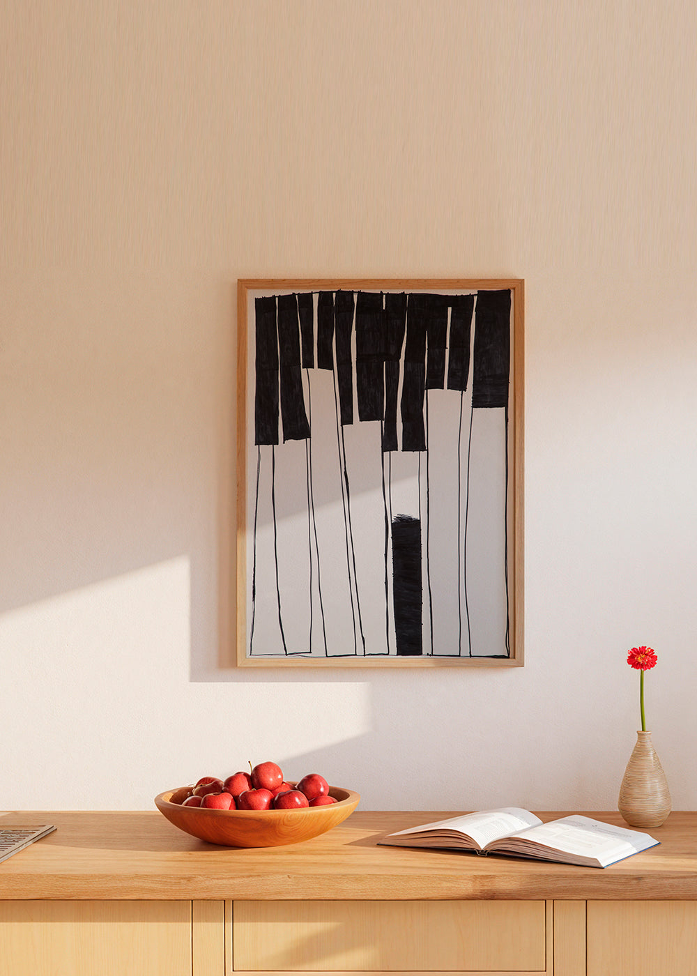 Illustration av pianotangenter