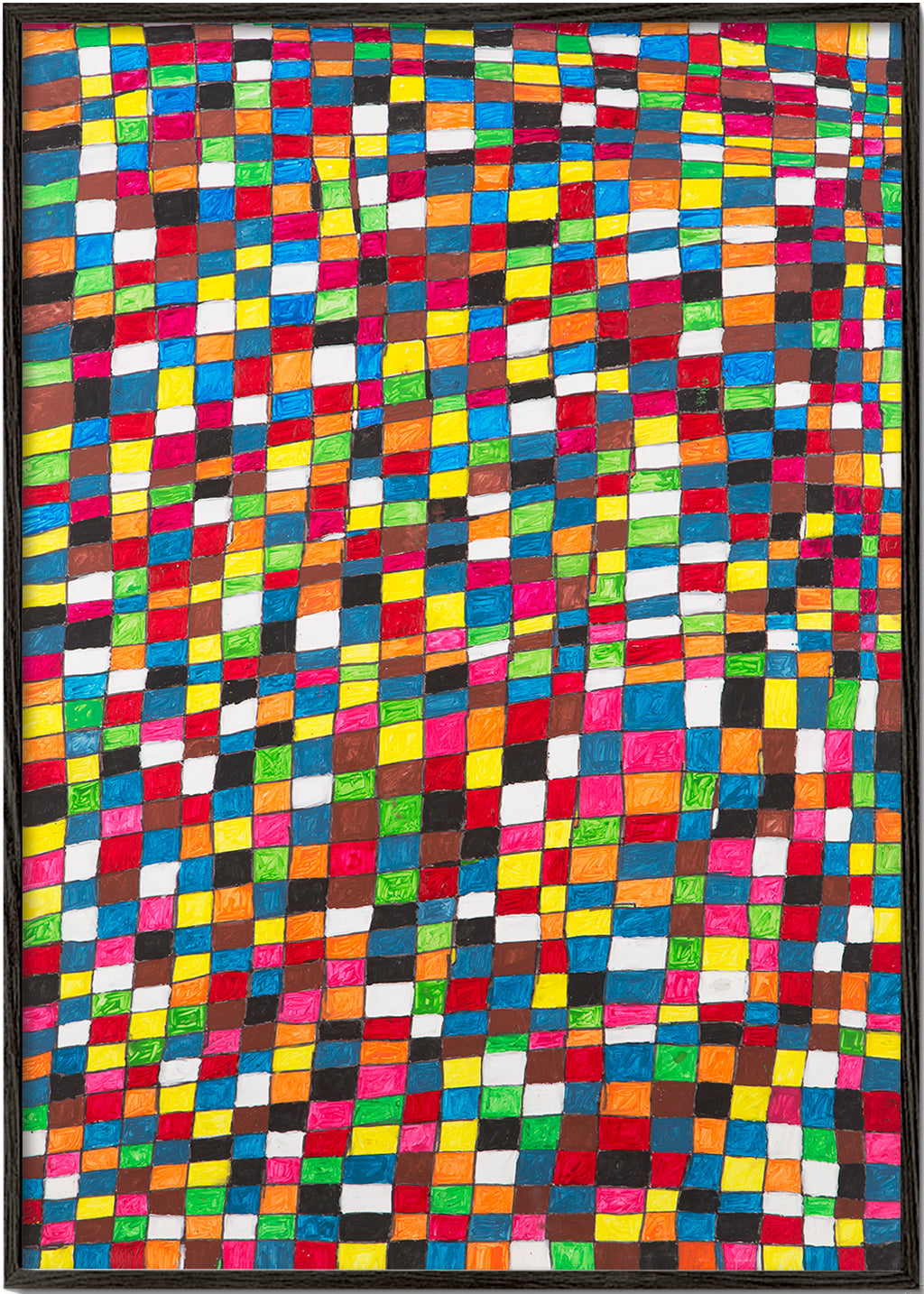 Geometrisk konst: färgglatt mosaikgaller