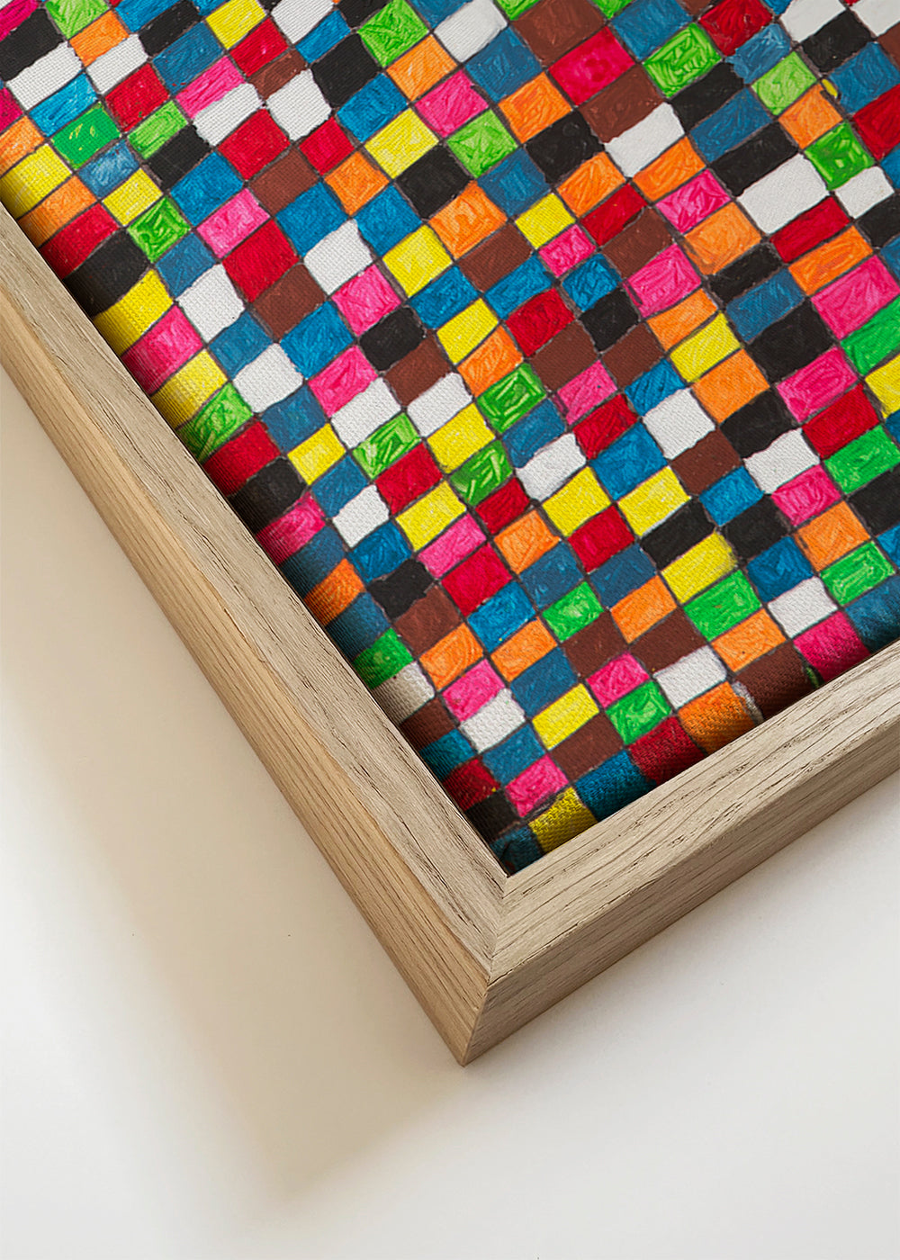 Geometrisk konst: färgglatt mosaikgaller