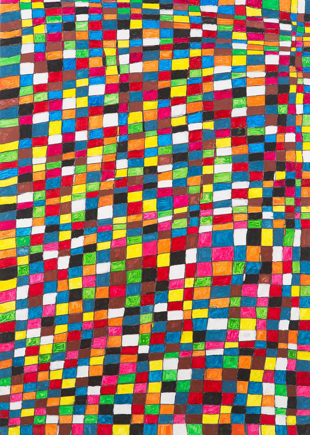 Geometrisk konst: färgglatt mosaikgaller