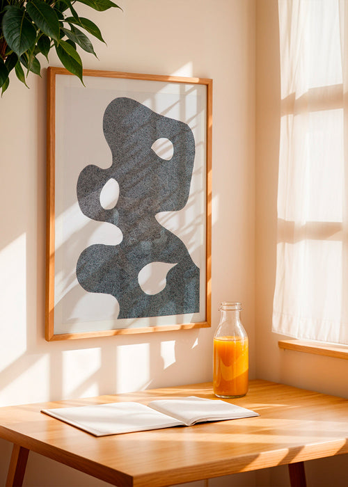 Prickigt abstrakt verk med stor siluett – Product1