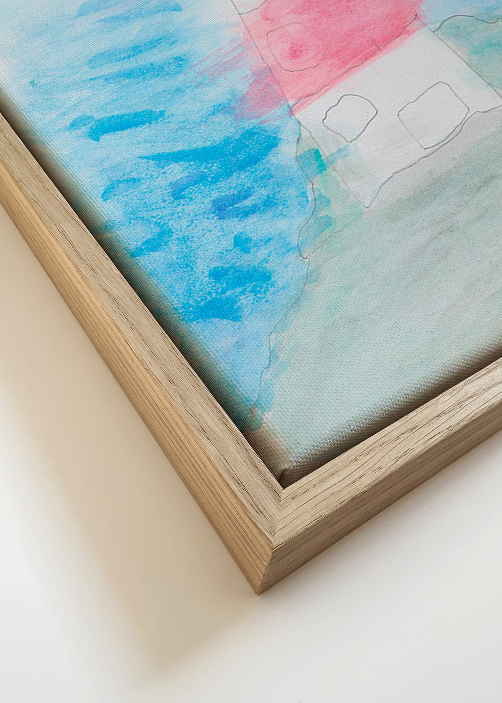 Landskapskonst: fyr i akvarell – Canvas detail