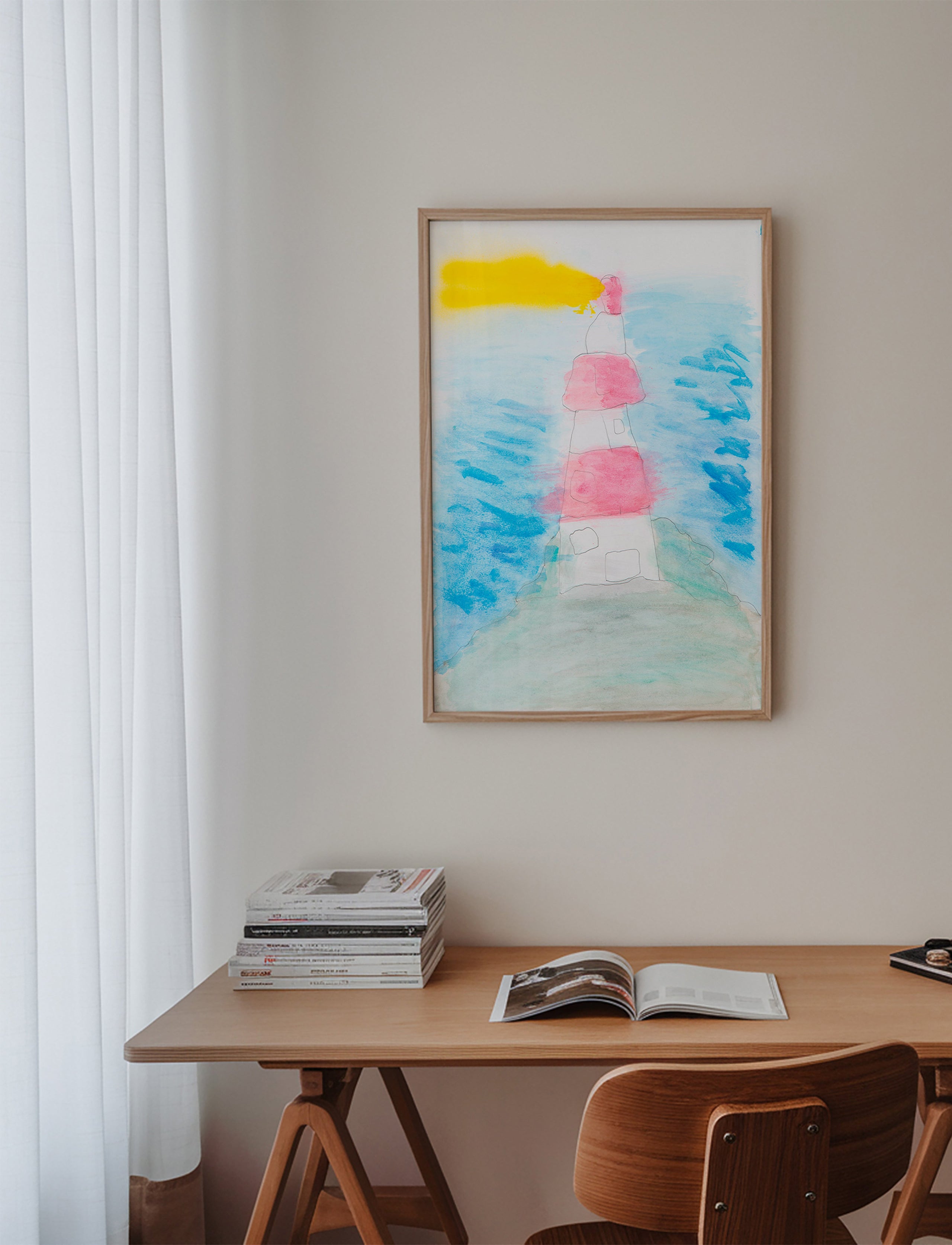 Landskapskonst: fyr i akvarell – Product3
