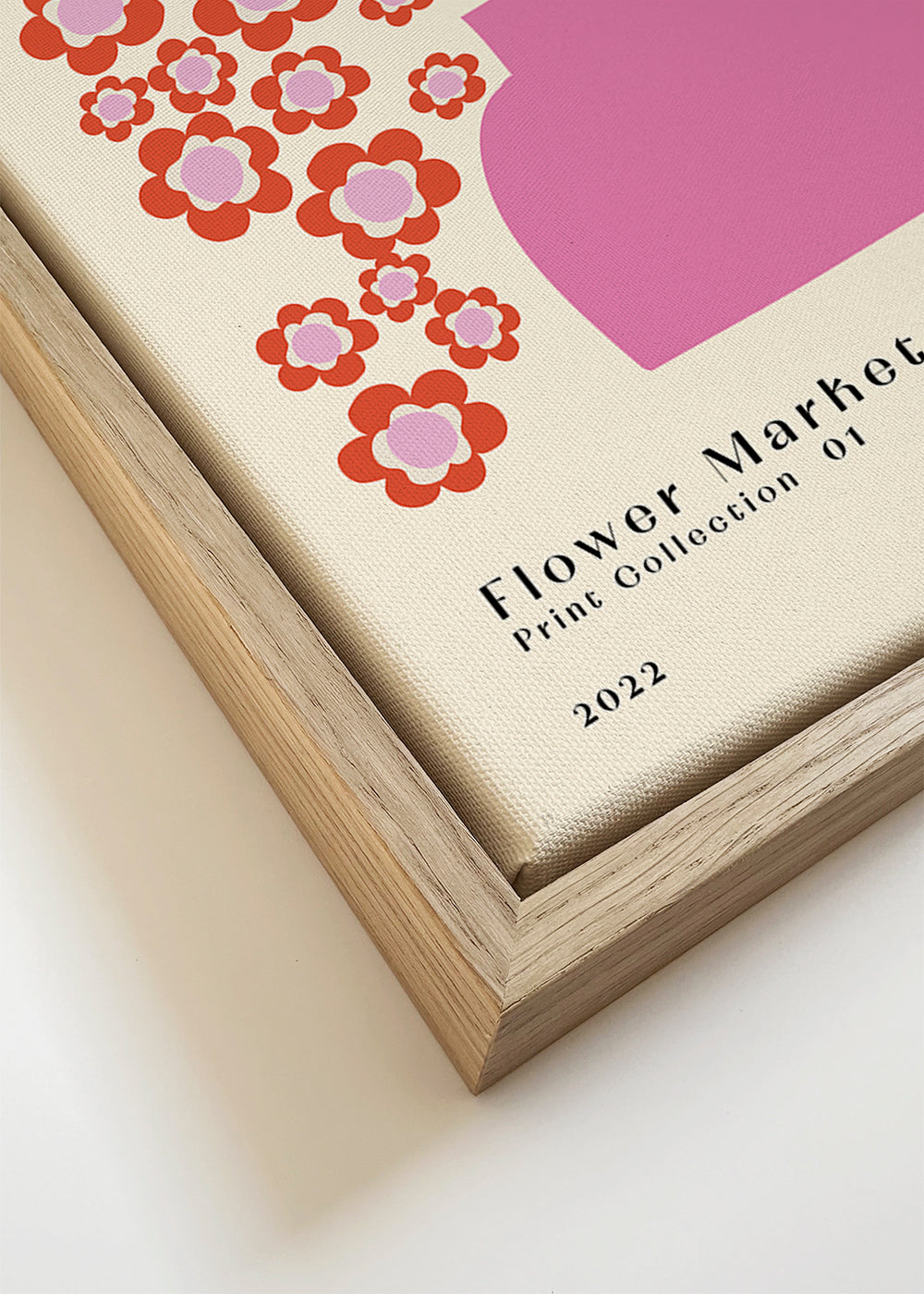 Botanisk poster Flower Market rosa vas