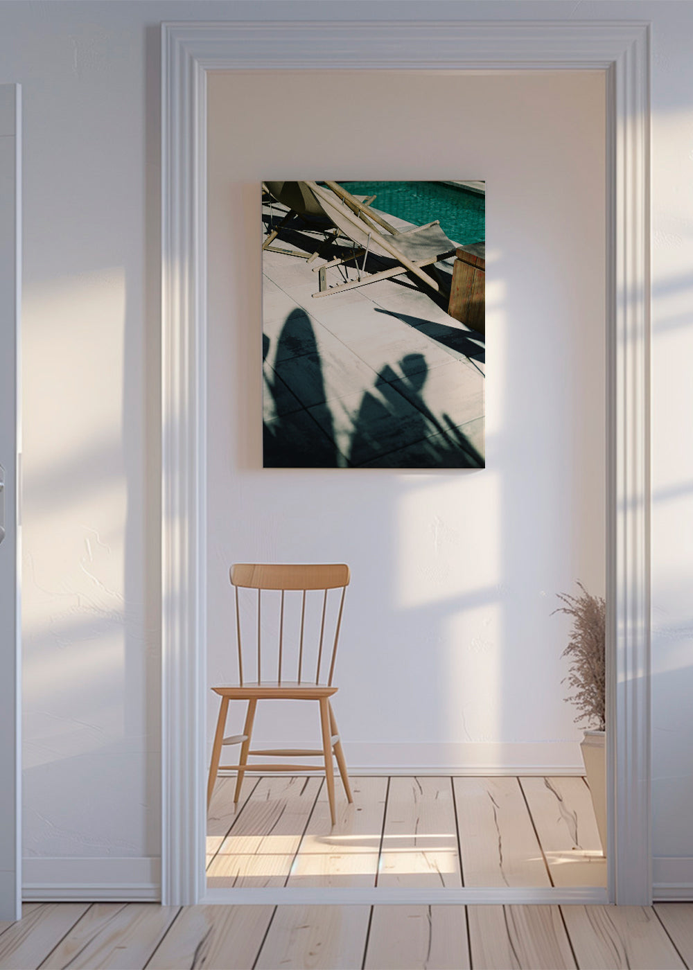 Poolfotografi med skulpturala skuggor