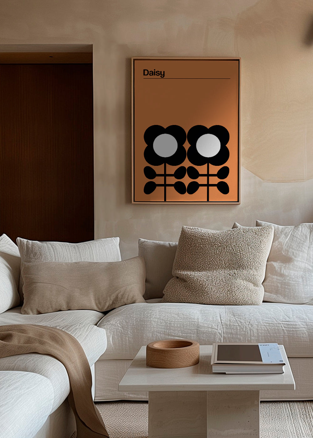 Botanisk poster Daisy minimal