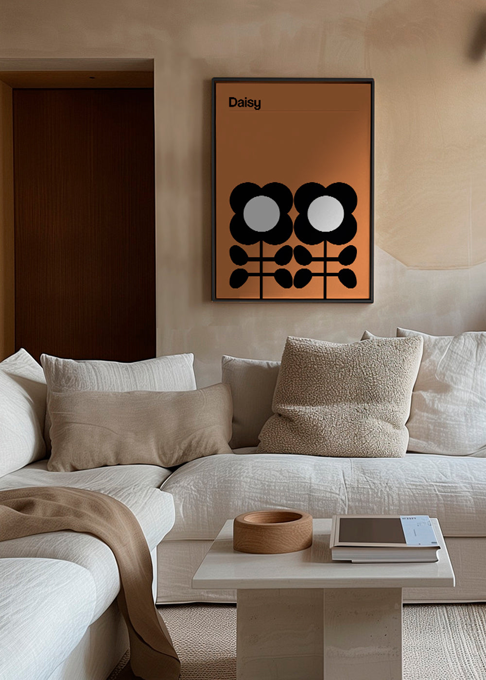 Botanisk poster Daisy minimal