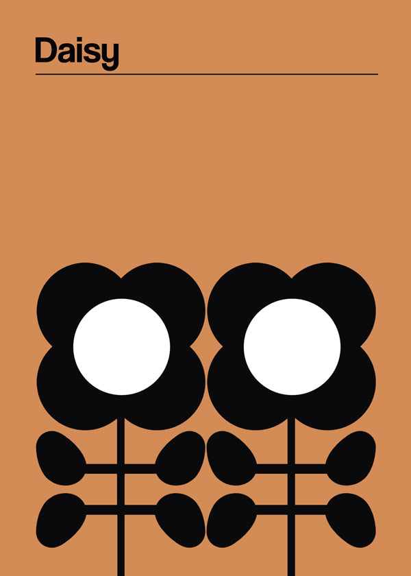 Botanisk poster Daisy minimal