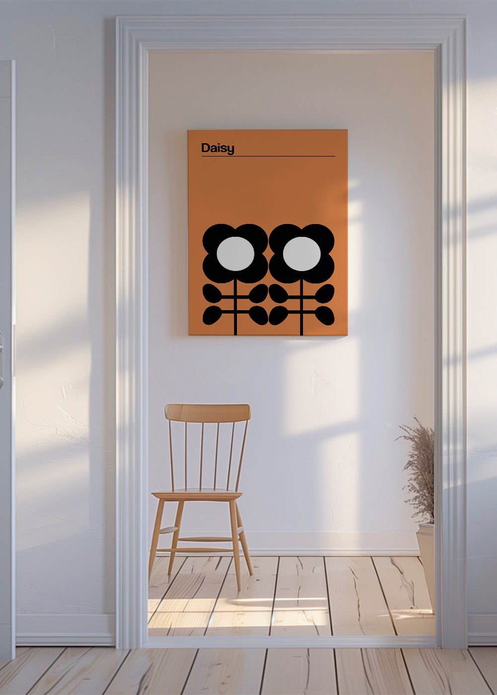 Botanisk poster Daisy minimal