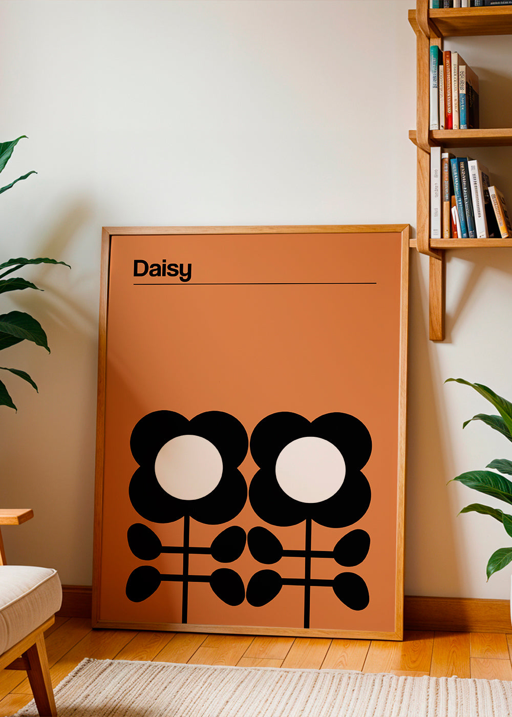 Botanisk poster Daisy minimal