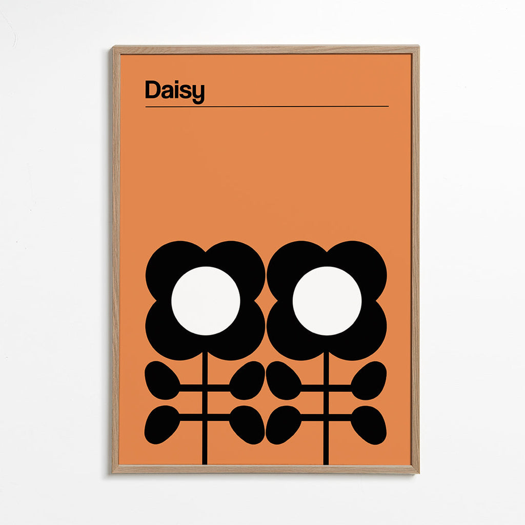 Botanisk poster Daisy minimal