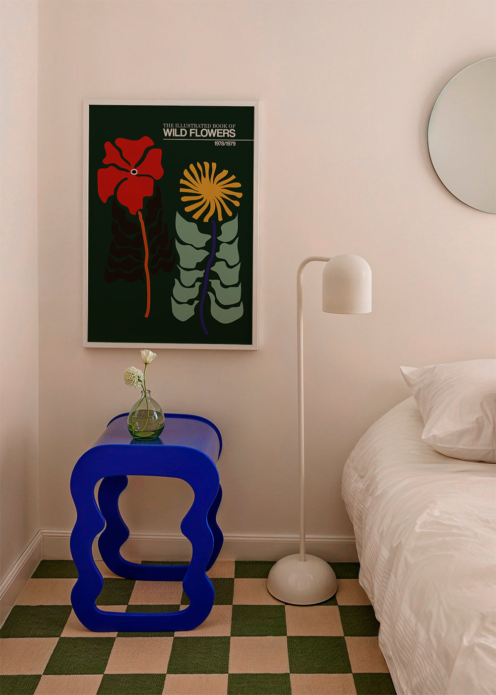 Botanisk poster: retro blommillustration