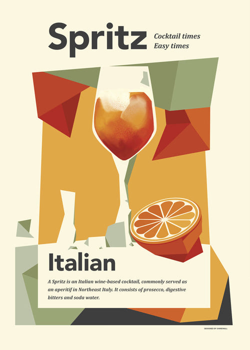 Kökskonst Spritz italiensk vintageposter