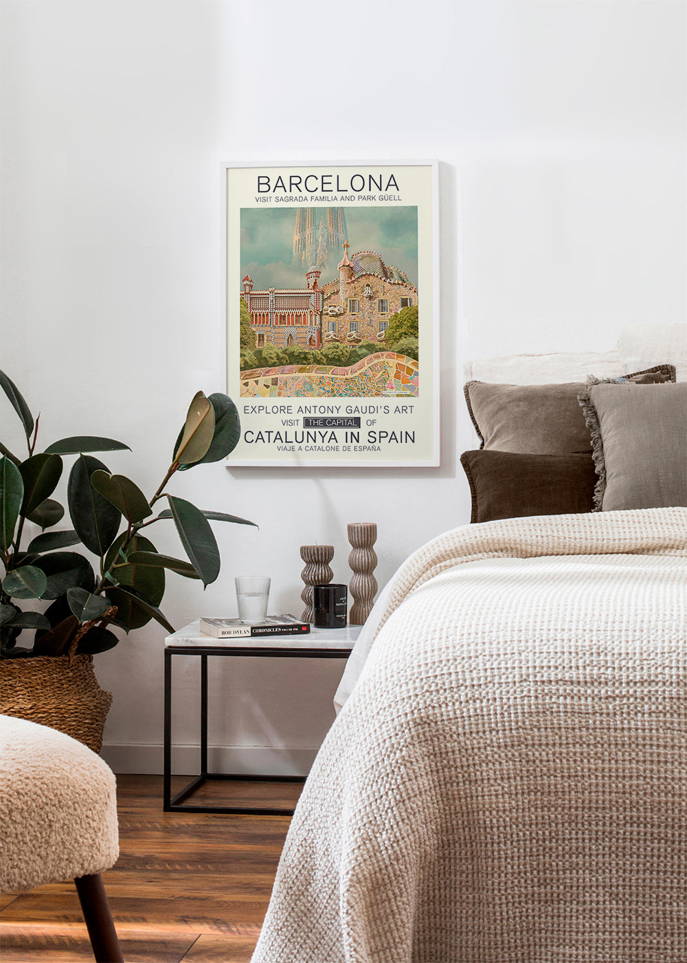 Stadsposter Barcelona i Gaudí-stil