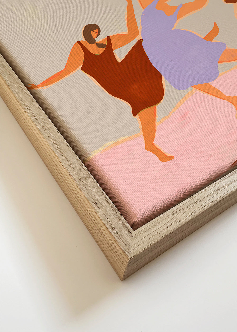 Illustration dansare i färgstark komposition