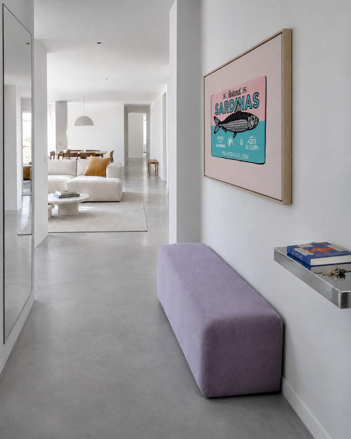 Roland Sardinas - Framed canvas in an interior