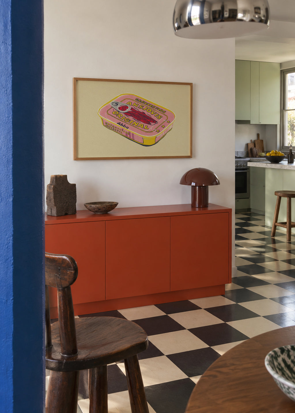 Abba Ansjovis - Framed poster in an interior