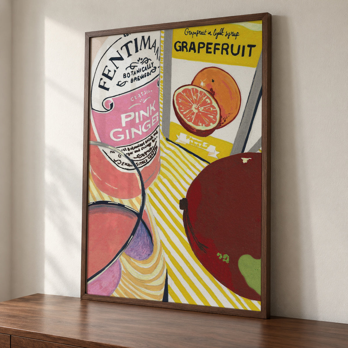 Fentimans Pink Ginger - Framed poster detail
