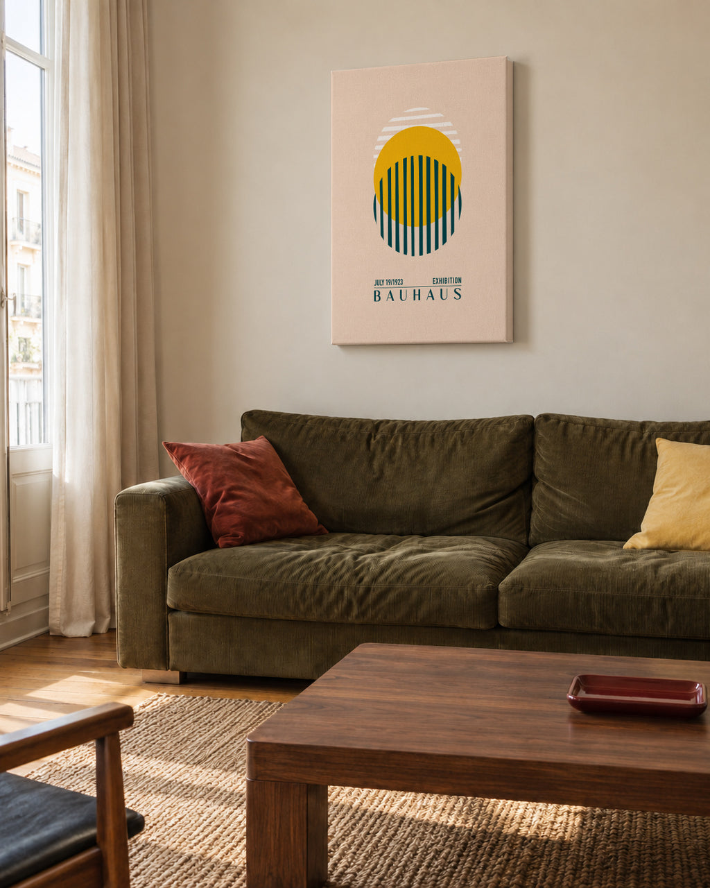 Bauhaus Sari Kure - Unframed canvas in an interior