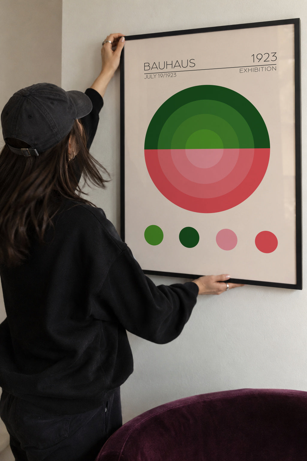 Bauhaus Yesil Daire - Framed poster detail