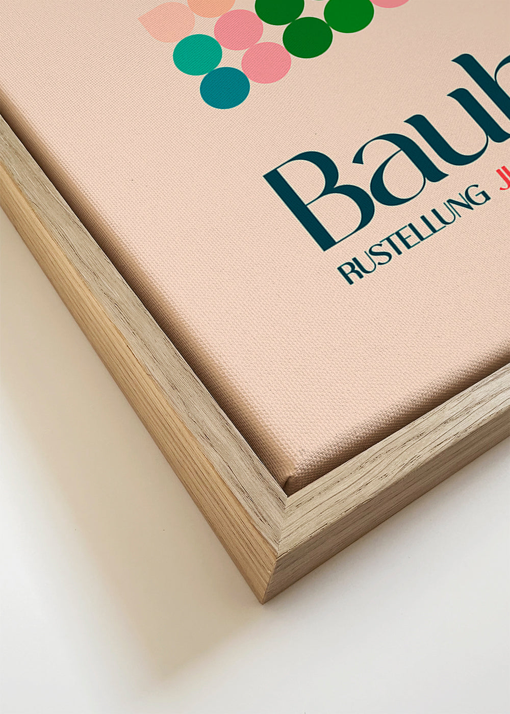 Geometrisk Bauhaus-affisch med block och typografi